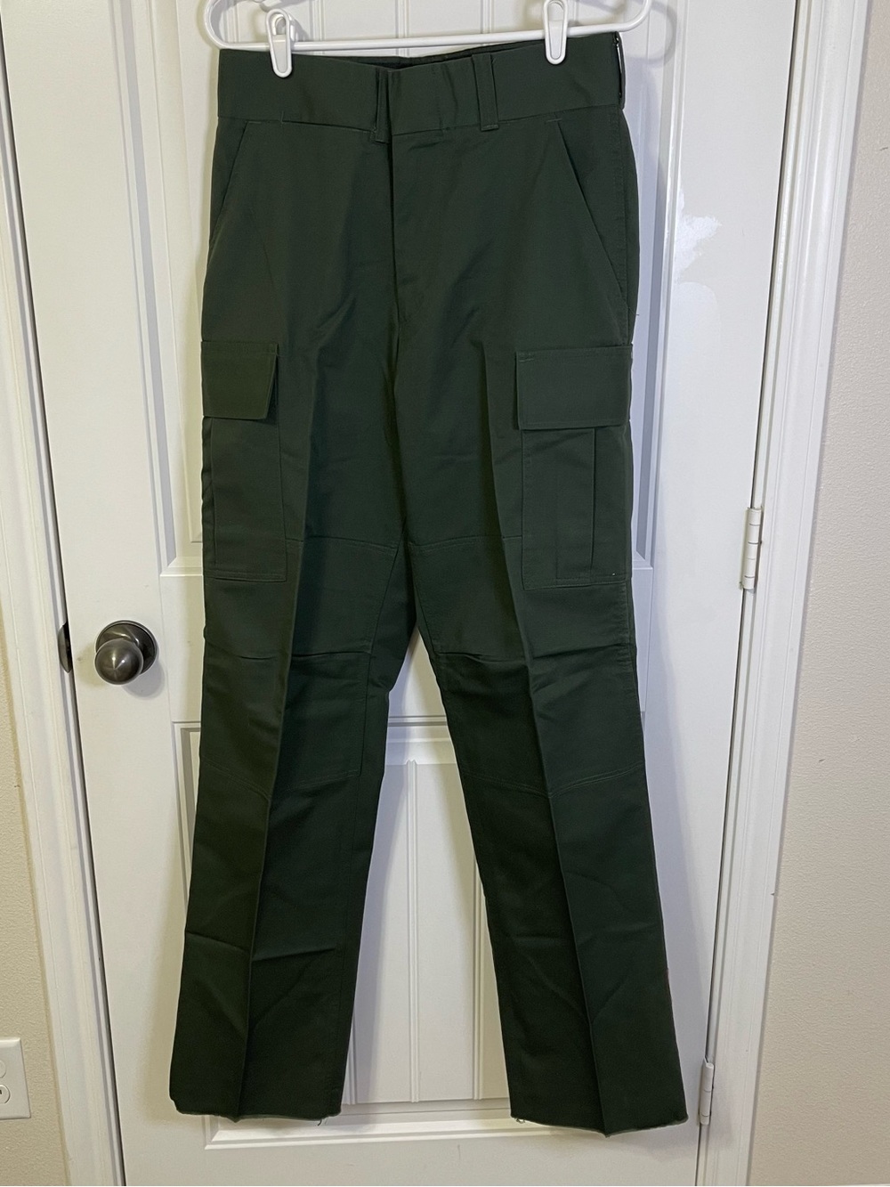 Transcon Manufacturing Men's 31 FR Green Cargo Pants Flame Resistant Raw Hem - Picture 1 of 7